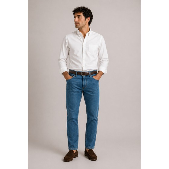 507-Pantalón  Tejano  Regular Oxido