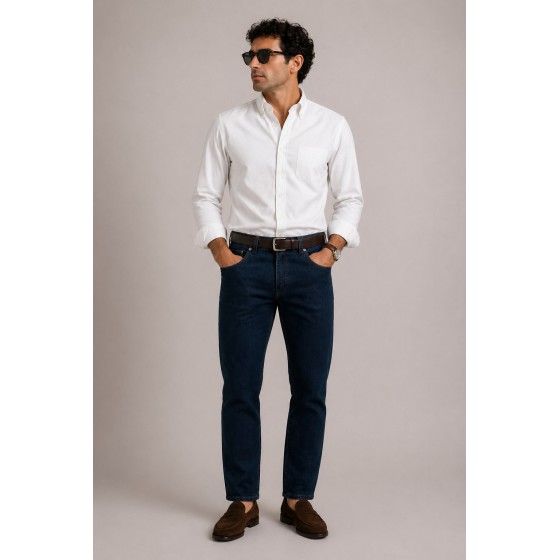 505-Pantalón  Tejano  Regular Suavizado