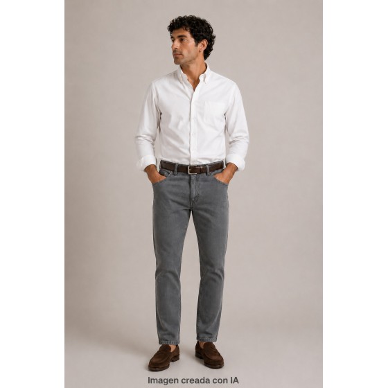 Pantalón  Tejano  Regular- Gris 9580